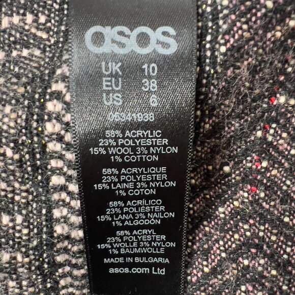 ASOS Women’s Open Front Duster Textured Jacket Multicolored Geometric Pattern 6 - Picture 9 of 12